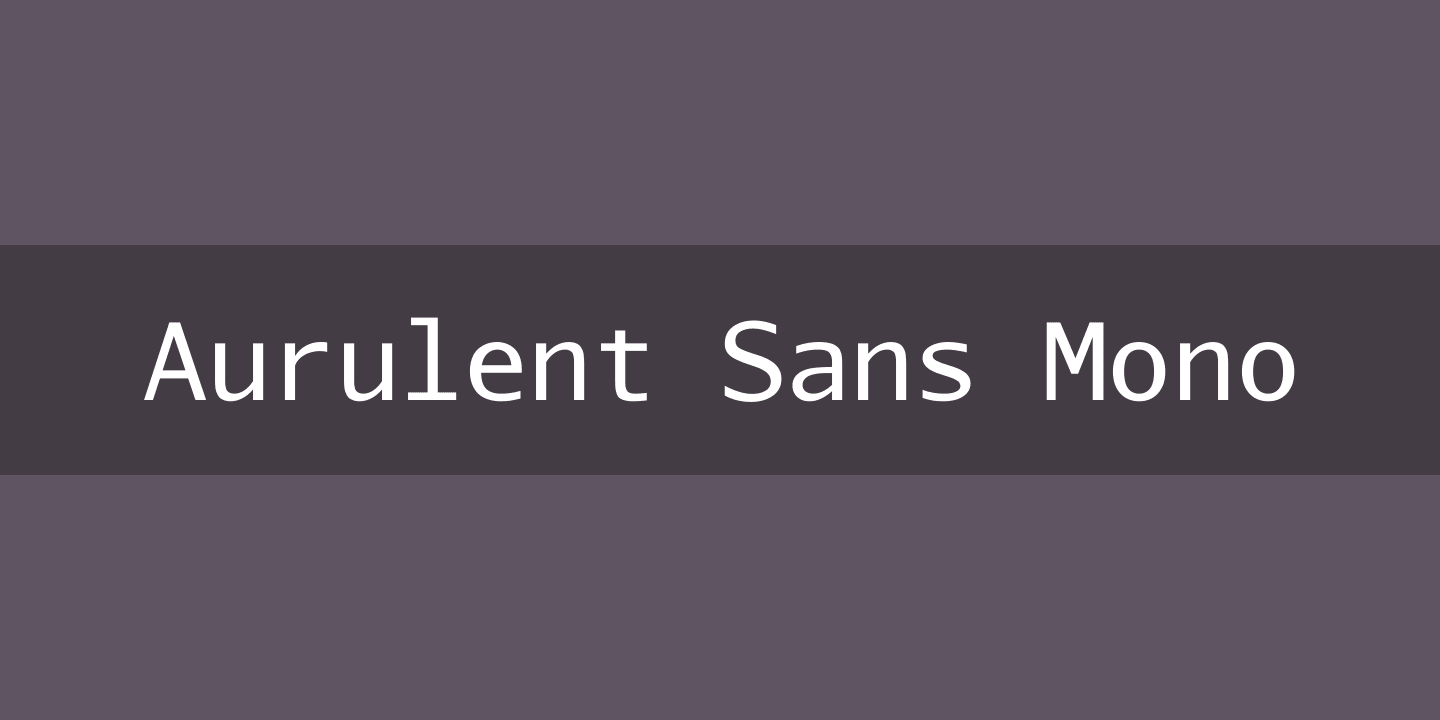 Пример шрифта Aurulent Sans Mono